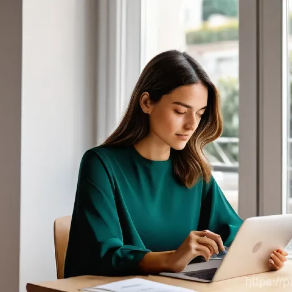 문제해결 중심 포지셔닝의 글로벌 동향 - **Prompt:** "A Portuguese female entrepreneur in her early 30s, wearing stylish but comfortable work...